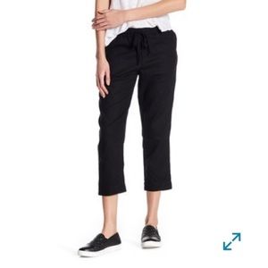 NEW Susina Linen Black Cropped Pants